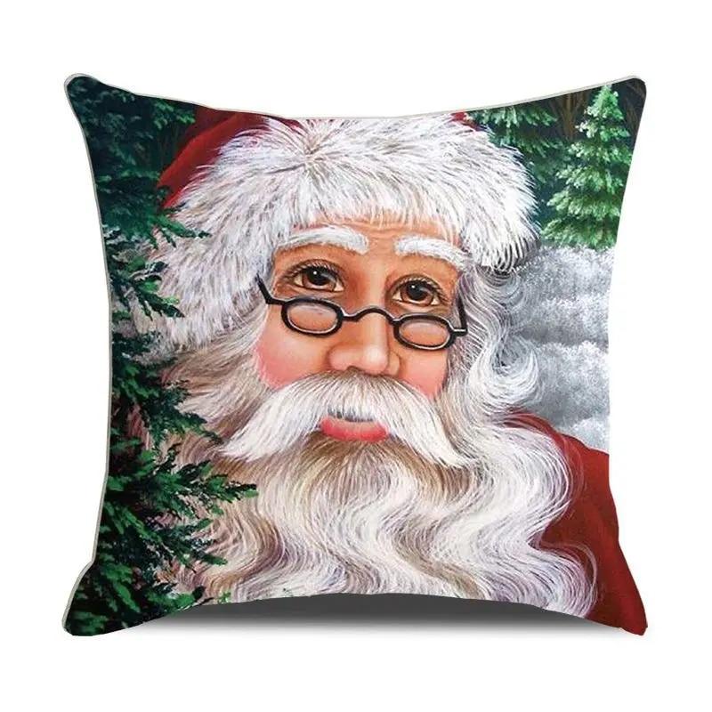 Christmas Pillowcase Santa Claus Snowman Pillowcase Sofa Car Cushion Cover Home Decoration New Year Christmas Gift