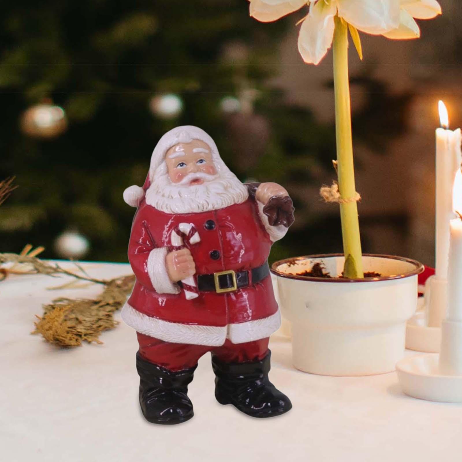 Resin Santa Claus Figurine Santa Claus Statue for Home Party Winter Festival