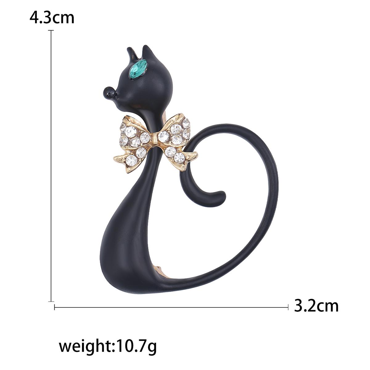 

Эмалевые броши в виде кошки для женщин, унисекс, стразы, животные, булавки, банкет, вечеринка, рюкзак, подарки, ювелирные изделия, аксессуары