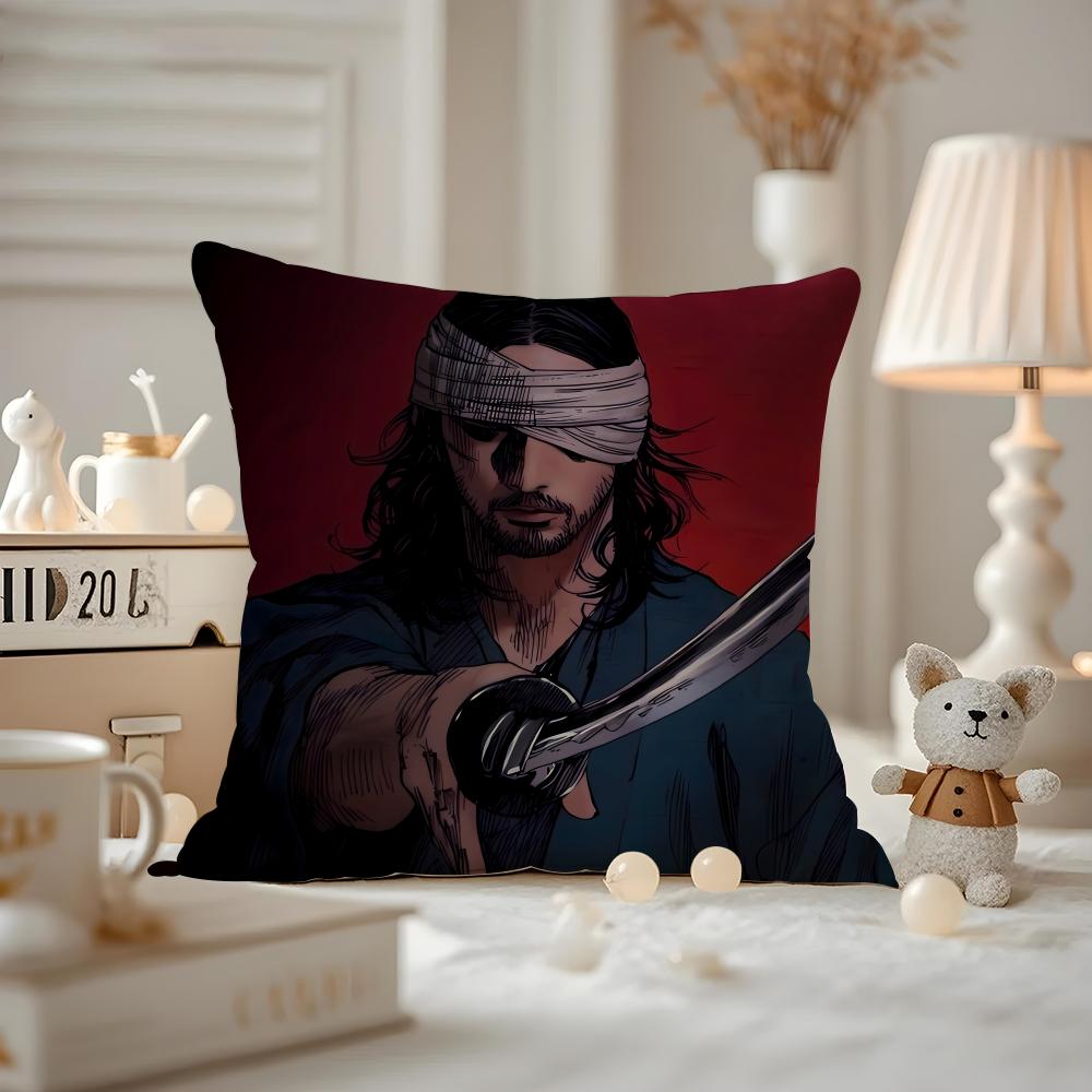 Vagabond-S Anime Kissenbezug Musterbedruckt Kissenhülle Für Wohnzimmer Sofakissenbezug & Schlafzimmer Dekoration