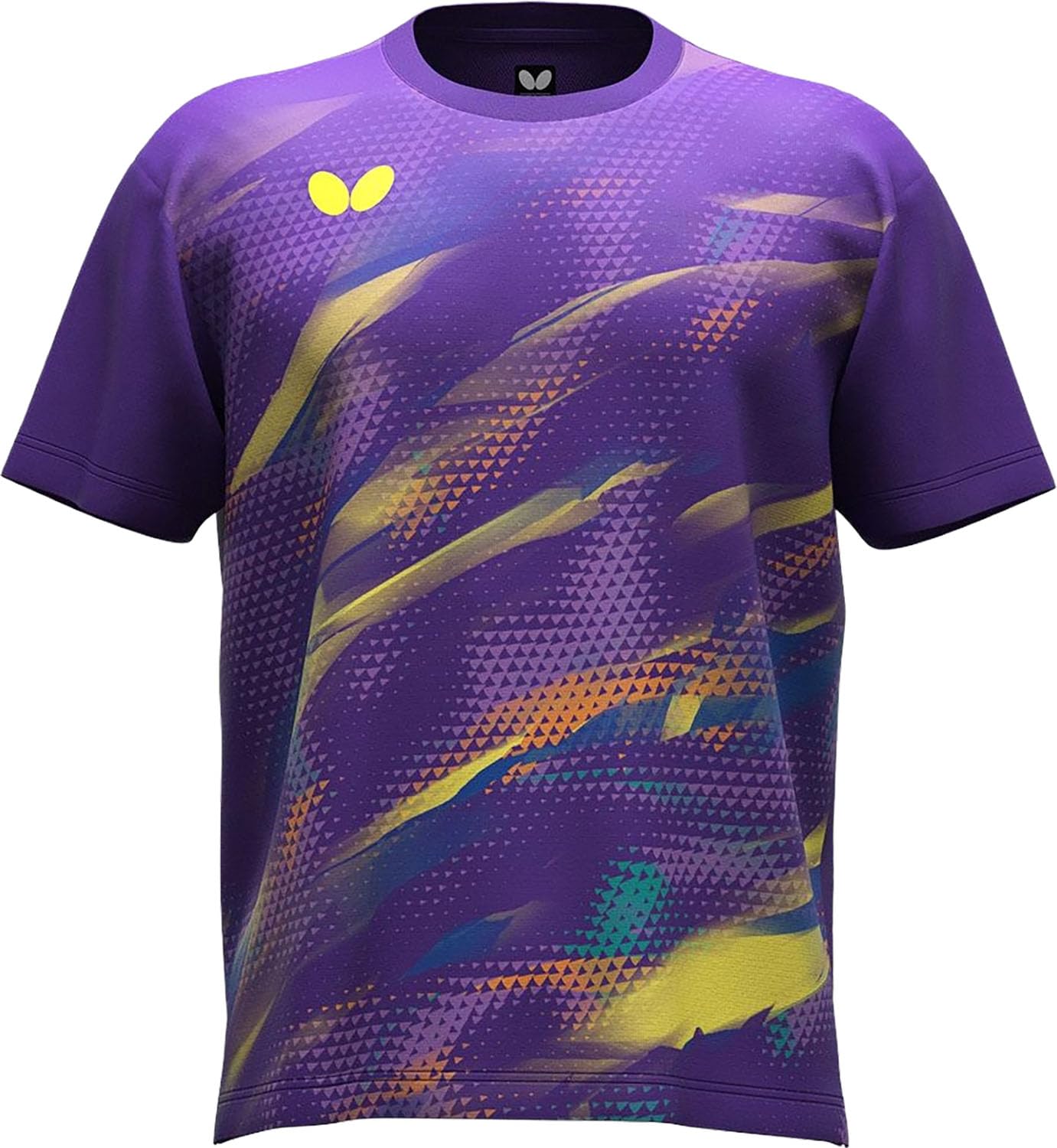 

Butterfly Table Tennis Top Quick-Dry Stretch Adros T-Shirt Purple L 47420 Unisex Short Sleeve Sports Shirt фиолетовый