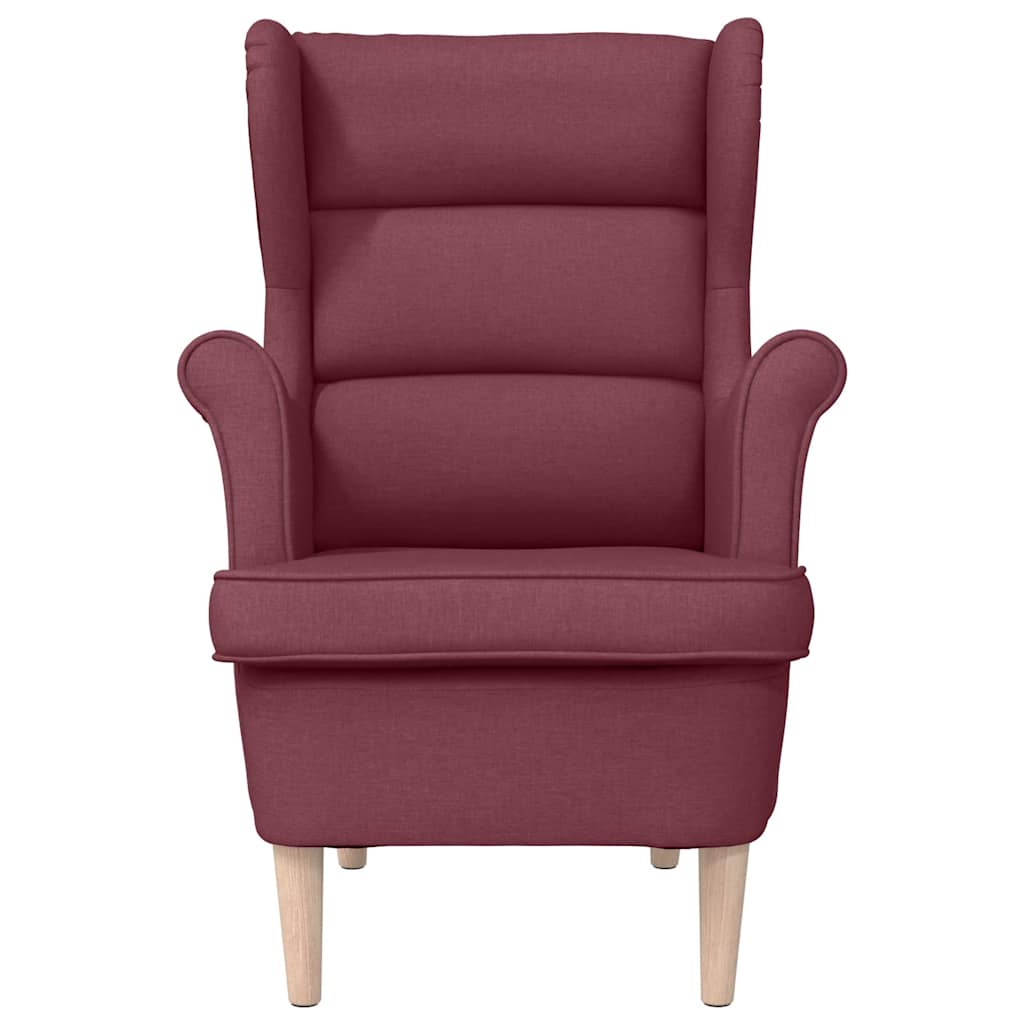 Armchair, Wine Red, 74X84X100 Cm, Upholstered In Fabric