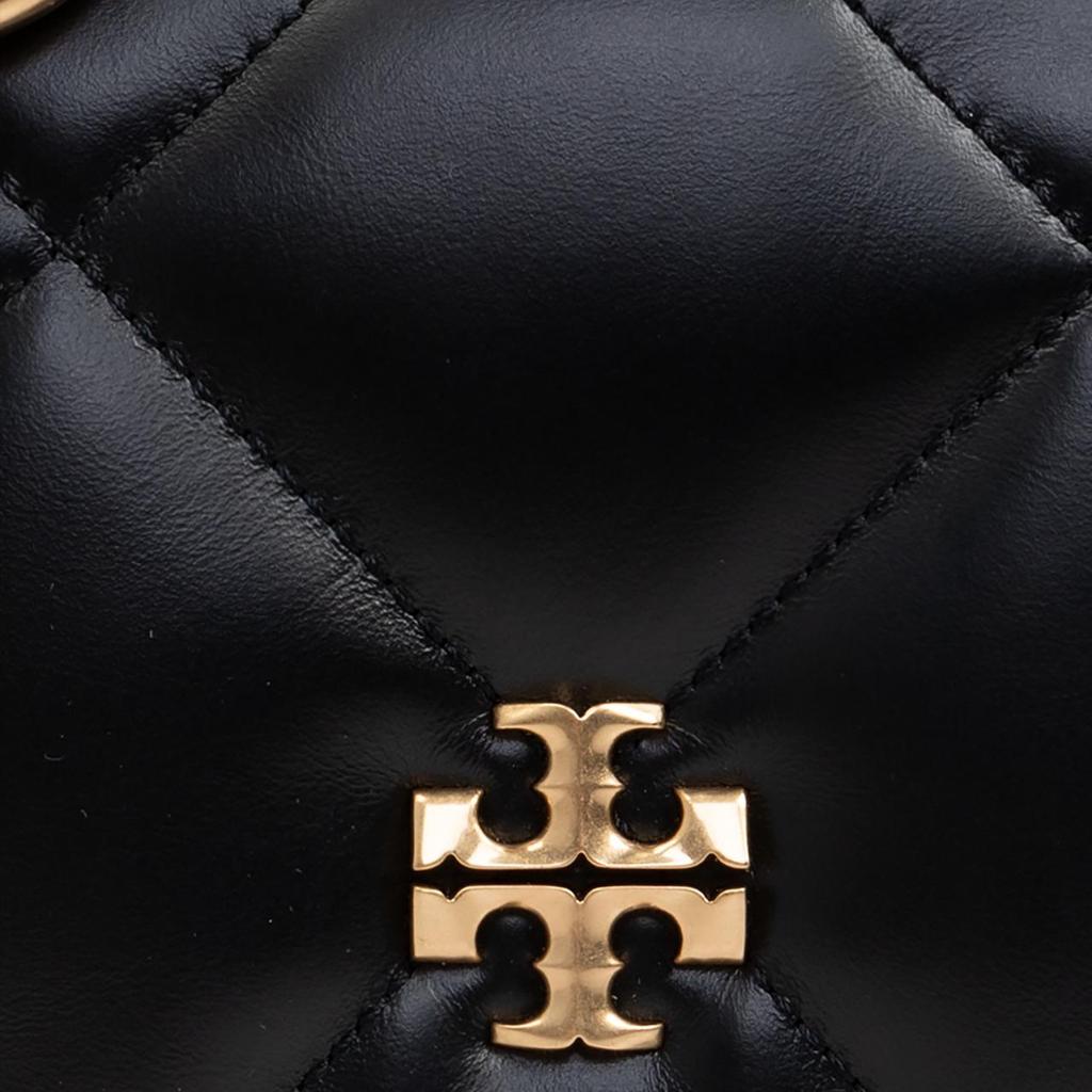 Tory Burch Kira Gold Logo Quilted Design Leather Shoulder Bag Women Shoulder Bag Black 162139-001