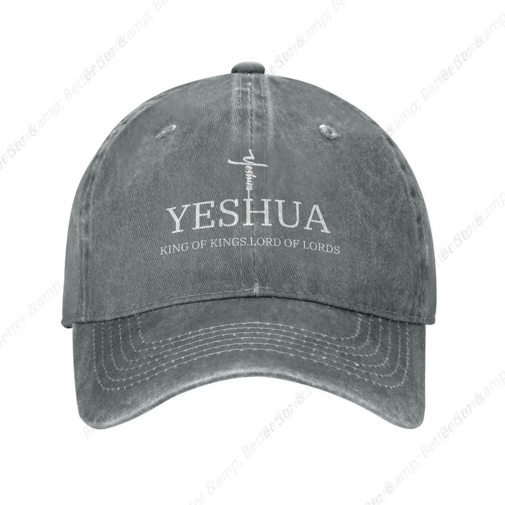 Yeshua Jesus Christian Baseball Cap Cowboy Hats for Unisex Women Sun Hat Adjustable Metal Buckle Dad Hats Running Workouts Hats