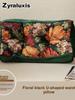 Women's Velvet Sofa Pillow with Floral Tie Dye Pattern for Living Room Bedroom Decor