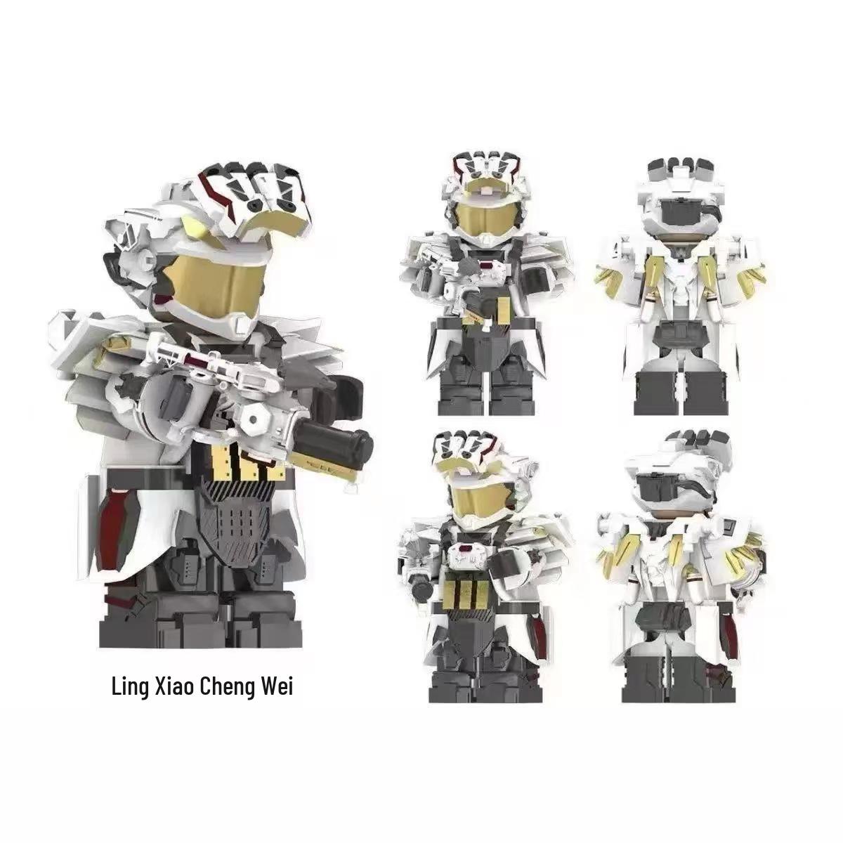 Delta Operative Red Wolf Building Blocks: Lingxiao Guardian Figure Toy