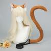 Halloween Kattøre Hodebånd Hale Sett Voksne Cosplay Kostyme Fluffy Pelsdyr Ører Tilbehør