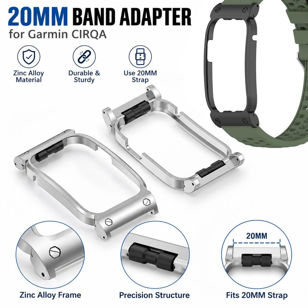 Zinc Alloy Protective Case Frame Watchband Connector for Garmin CIRQA Smart Band Accessories