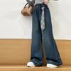 Autumn 2025 Girls' Wide-Leg Jeans – Casual Long Pants for Younger and Older Kids, Perfect for Spring and Autumn.