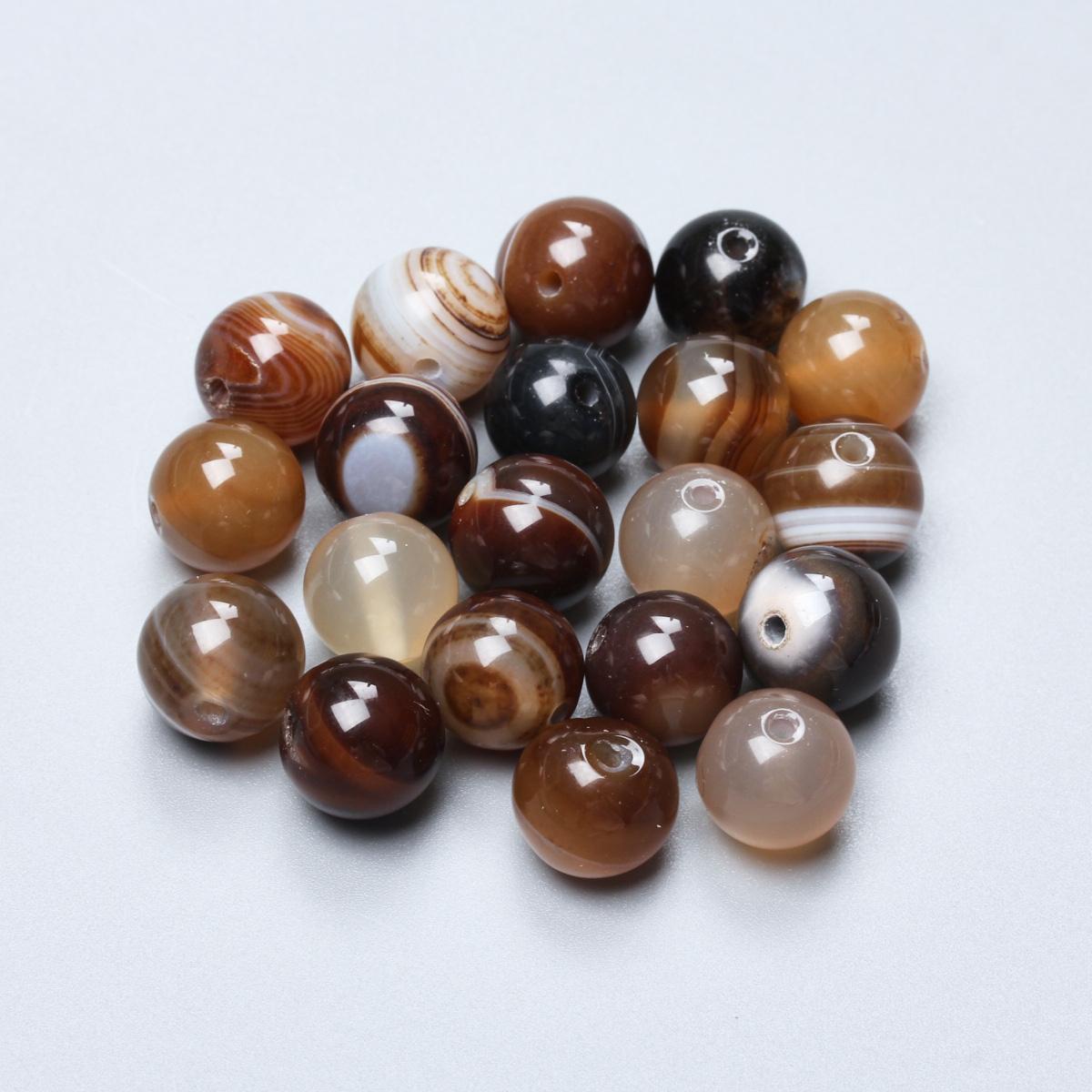 

4/6/8/10/12 мм 60/50/40/30/20 шт. полосатые агаты интервальные бусины мода DIY изготовление ювелирных изделий браслет ожерелье 4mm