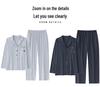 Tencel Cotton Unisex Pajama Set - Long Sleeve Cardigan for Spring/Autumn