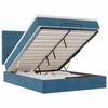 Maison Exclusive - Cadre de lit ottoman avec matelas bleu foncé 140x200 cm velours