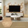 6pcs Hexagonal self-adhesive wallpaper waterproof stickers TV background wall decoration wood grain tile wallpaper