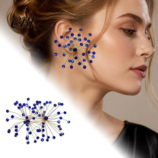 Statement Earrings for Special Occasions 1 Pair Sparkly Faux Crystal Dangle Women, Sparkling Handmade Women Jewelry, Wedding Bridal Accessories
