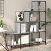 VidaXL Bookcase, Bookshelf with Storage, Living Room Furniture Office Bedroom, Industrial, Sonoma Grey Wood 845444