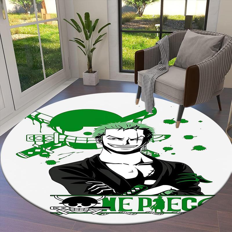 Roronoa Zoro Round Area Rug Carpet Rug For Living Room Bedroom Sofa Playroom Decor Nonslip Floor Mat