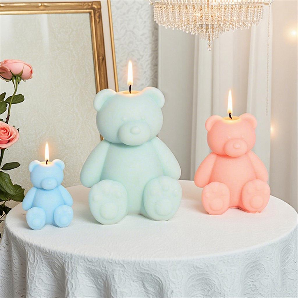 Silikon Bärenform Duftkerzenform Für Heimdekorationen Bastelprojekte Und Künstlerische Kreation Mit Feinem Detail