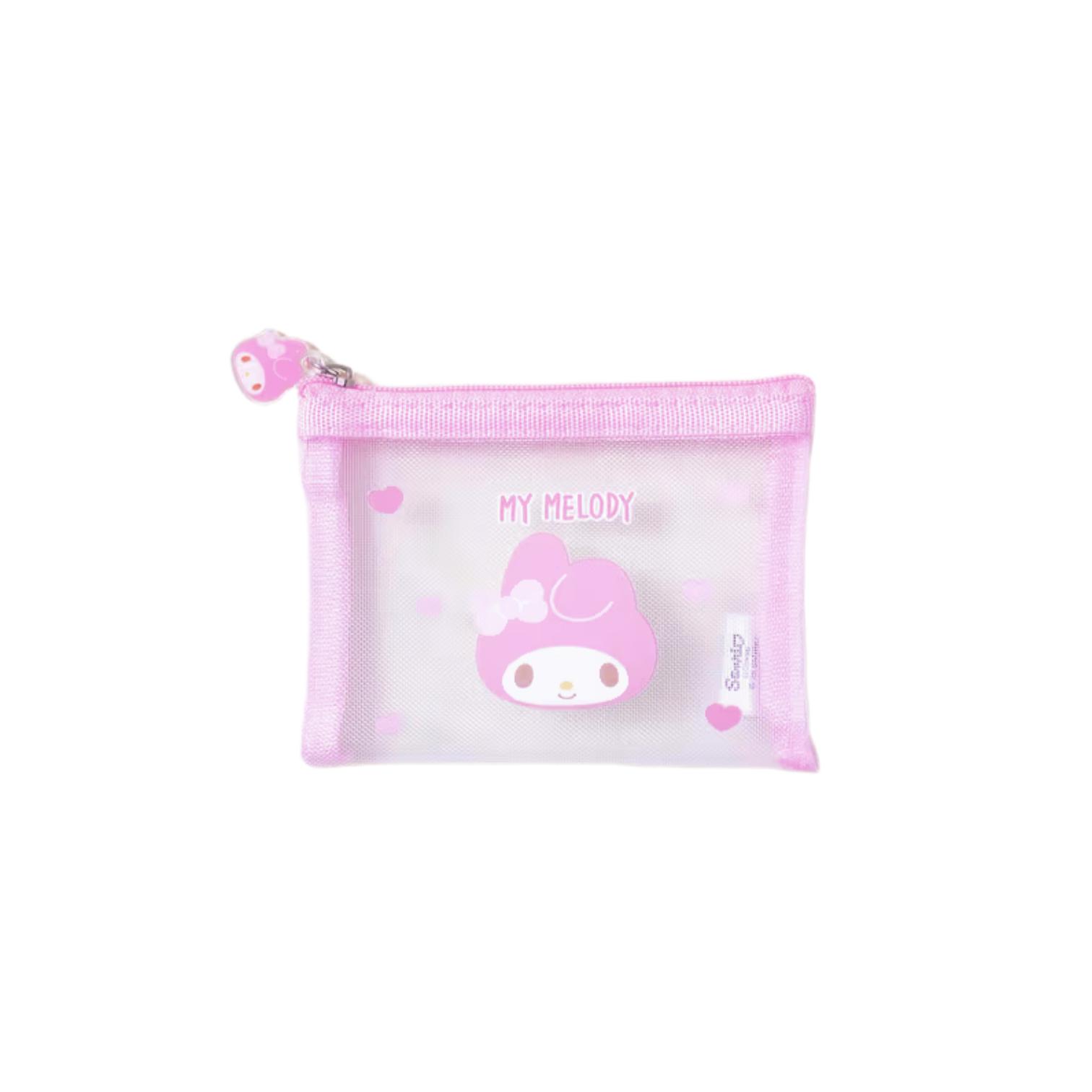 

daiso korea Маленький плоский сетчатый мешочек Hello Kitty / Маленький плоский сетчатый мешочек My Melody розовый