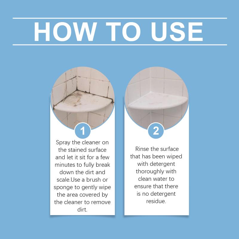 Descaling Spray for Bathroom 100ml Water Spot Remover for Shower Glass with Toilet Odor Eliminator and Bathtub Liquid Cleaner