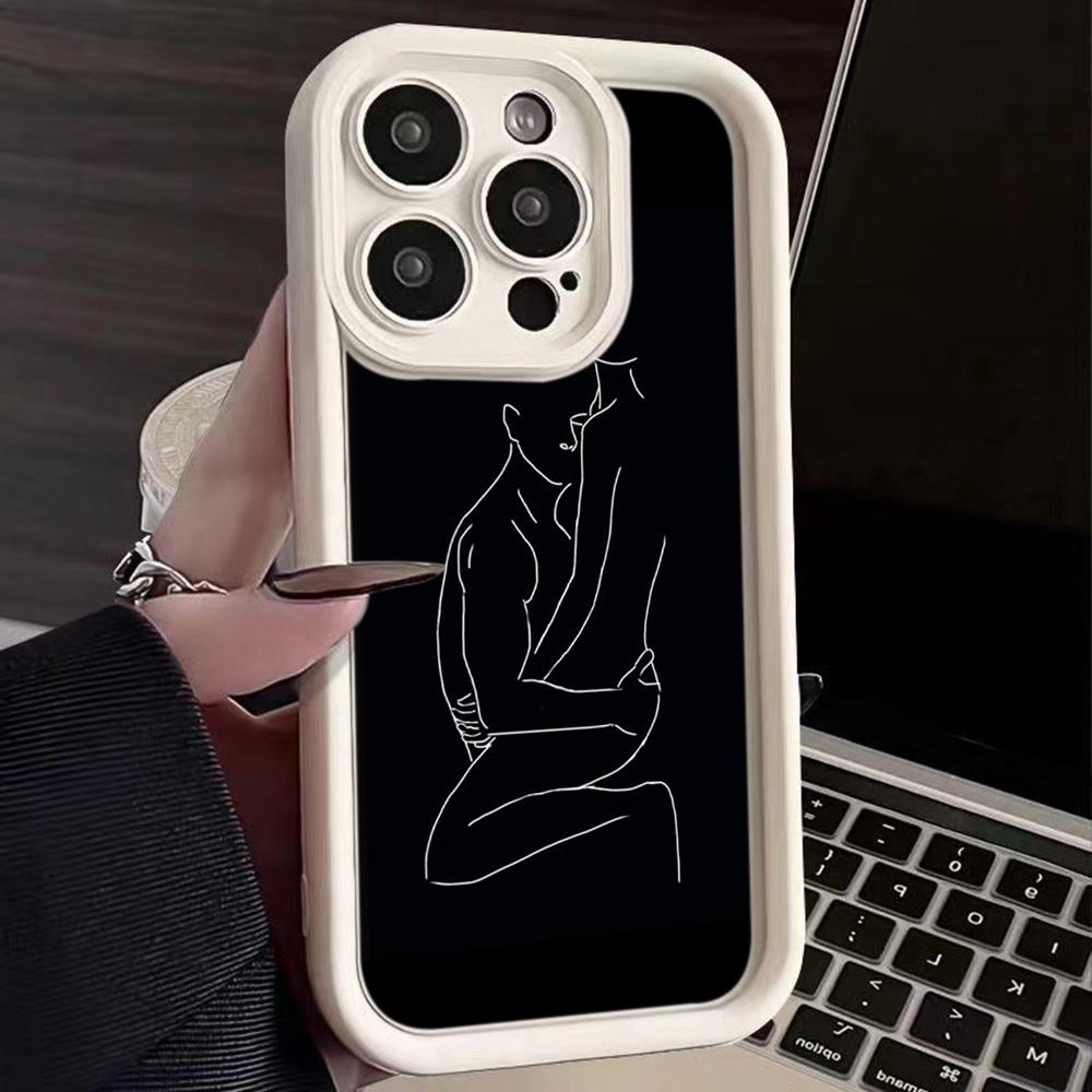 Ae79 Femme Framed Black Art Protective Phone Cases for Xiaomi Poco X5 M6 Redmi Note 13 12 11 Pro 13C 12C A3 9 10 12S Angel Eyes TPU Back Cover