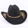 Popolare cappello western da cowboy in camoscio classico europeo e americano da uomo e donna con tesa larga ricamato cappello da sole da esterno