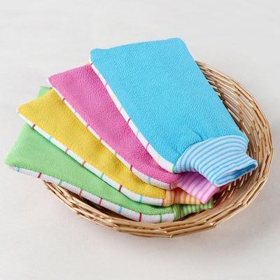 2Pcs/set Bath Towel Glove Bathing Glove Rectangular Shower Towel Mitten Strong Scrub Wash Cloth
