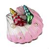 Seashell Shape Jewelry Box Hinged Trinket Crafts Table Keepsake Storage for Rings
