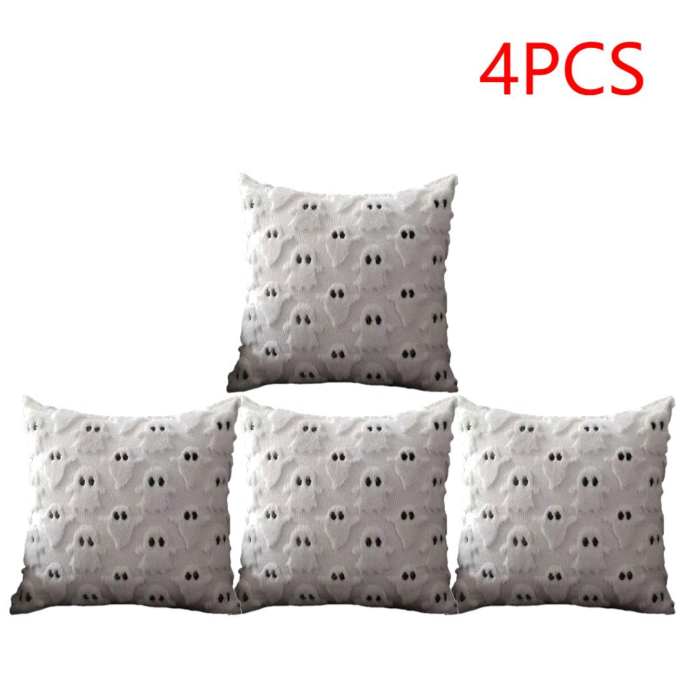 1-4PCS 45x45cm Ghost Pumpkin Pillowcase Pumpkin Cushion Cover Halloween Throw Pillow Cover Halloween Party Decoration