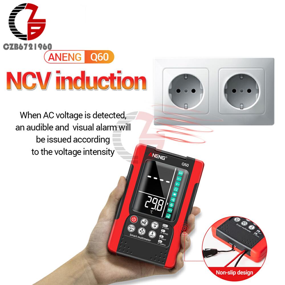 Q60 Handheld Digital Multimeter LCD Backlight Portable AC/DC Ammeter Voltmeter Ohm Voltage Tester Meter Multimetro