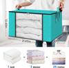 Totes 4 Pack Clothes Storage Foldable Thick Fabric Blanket Storage Containers For Organizing Bedroom Closet Comforter Organizati