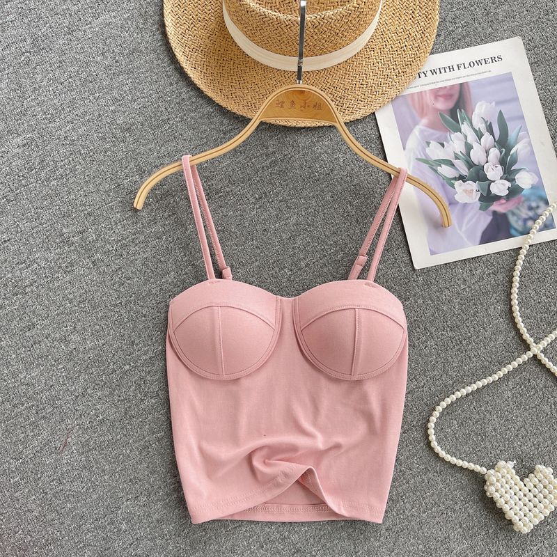 European and American Sexy Outdoor All-Matching Pure Color Camisole