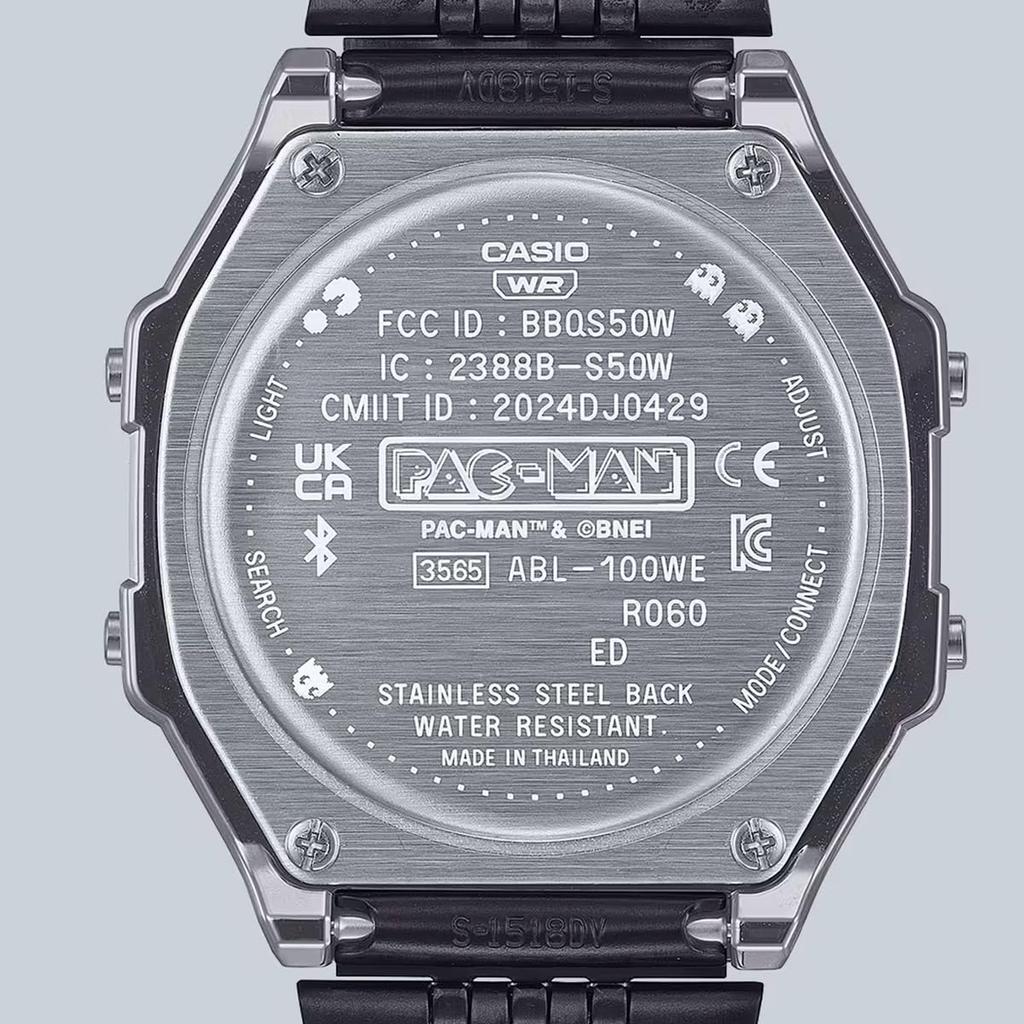 Casio PAC-MAN Collaboration Digital Watch with Bluetooth and Step Tracker ABL-100WEPC-1B (Parallel Import)
