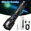 New Outdoor Tactical Flashlight Portable Long-Range Telescopic Zoom LED Digital Display Flashlights Emergency Torch Light