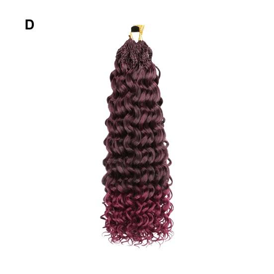 Damskie dredy kręcone peruki boho szydełkowe warkocze włosy głębokie fale syntetyczne włosy naturalnie wyglądające damskie długie kucyki przedłużanie włosów