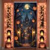 Halloween Banner Night Scene Haunted House Banner Spooky Banner Gothic Design For Halloween Night Halloween Party Haunted House