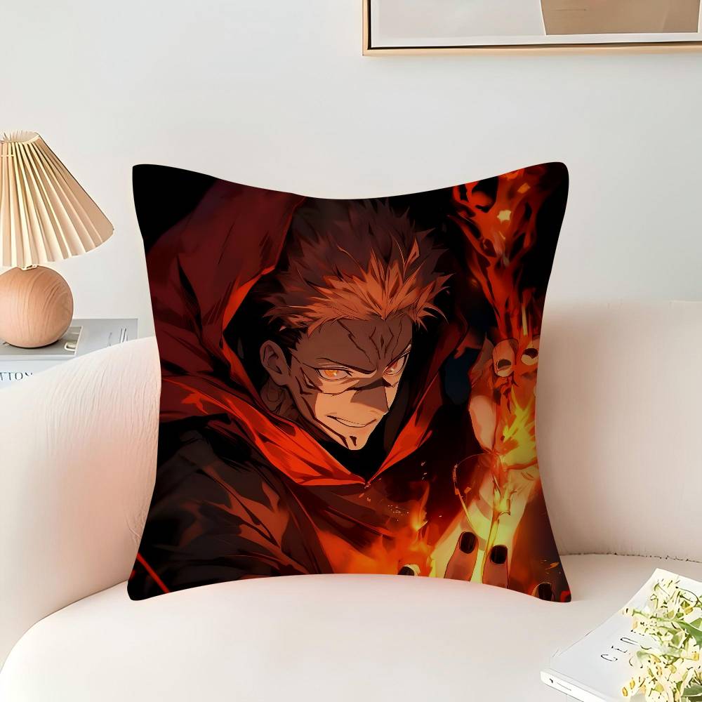 Jujutsu-Kaisen S-Sukuna Pillow Cover For Bedroom Room And Living Room Sofa Decorative Cushion Cover