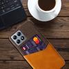 For Xiaomi 14T Pro Case PU Leather Card Slot Cloth Texture Hard PC Phone Cover