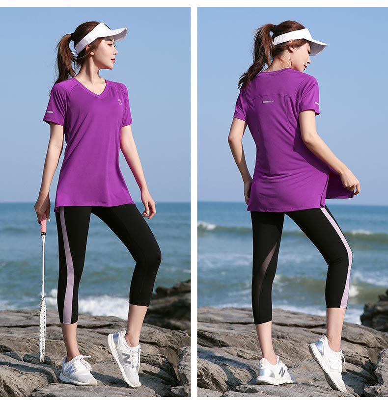 Women's Plus Size Quick-Dry Yoga T-Shirt - Summer Gym Loose Fit Running Top for Weight Loss