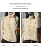 Women's Ruffle Wool Cardigan: Soft, Skin-Friendly, 100% Wool, Versatile Autumn and Winter Outerwear.