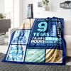 9Th Birthday Celebration Cozy Blanket Warmthful Decor for Sofa Couch Office Bed Picnics All-Season Use Cozy Home Lovers Gifting Relatives Y24
