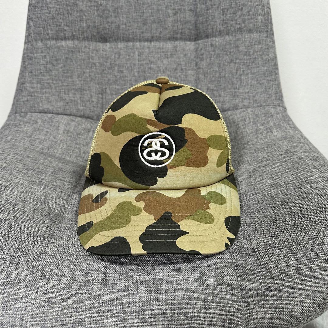 

[USED] STUSSY A BATHING APE mesh cap in camouflage