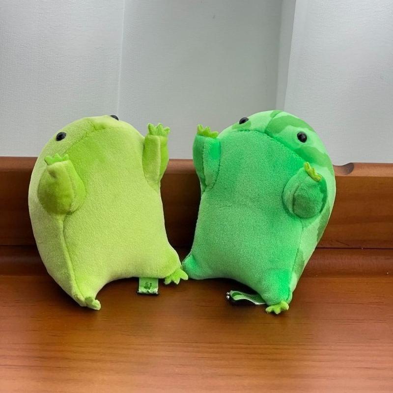 Kawaii Cartoon Anime Grüner Frosch Plüsch Schlüsselanhänger Dekomprimieren Tiere Flauschige Frosch Figur Weicher Frosch Plüschanhänger Niedliche Ornamente