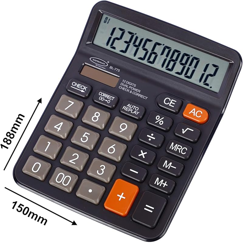 

Bambalio 12 Digits Bl-775 Large Display 3 Years Warranty Electronic Calculator