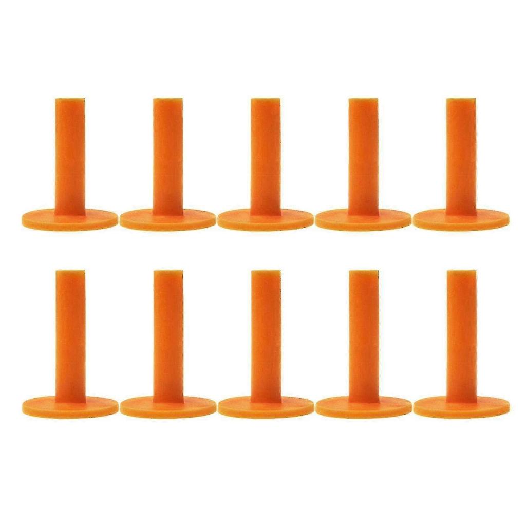 10pcs Rubber Golf Tee Holder for Range Driving Practice, and Reusable, Orange 26s_gp1