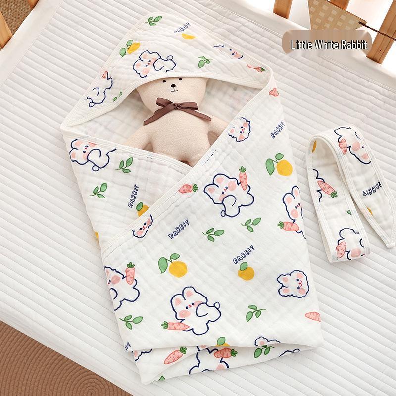Шестислойный натуральный хлопковый пеленальный конверт и одеяло для новорожденных, класс А 90x90cm Six-layer Gauze Swaddle