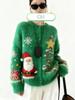 European-Size Parent-Child Jacquard Christmas Sweater Pullover for Autumn and Winter