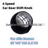 PU Leather 6-Speed Manual Gear Shift Knob & Handbrake Handle for Alfa Romeo GT, 147, 166