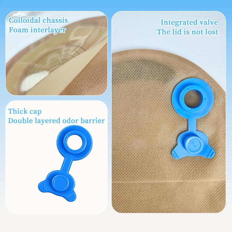 1Pcs 60Mm Hole High Absorbency Odor Proof Ostomy Bags Drainable Colostomy Bag For After Surgery Care