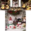 Entzückende Leuchtende Schneemannpuppe Dekoration Für Weihnachten Festliche Freude Geschenk Für Kinder