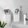 Portable Toothbrush Wall Mounted Drainage Storage Shelf No Punching Toothbrush Holder Bathroom Cosmetics Organizer Rack